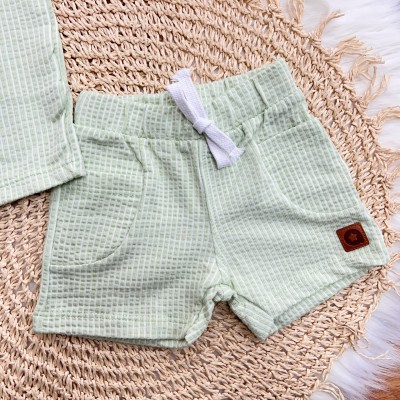 Conj. Camisa Ocean e Bermuda Listrada - Verde